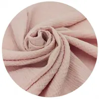 Paturica de infasat Qmini Powder Pink, din muselina dubla, inchidere cu panglica, 75x75 cm