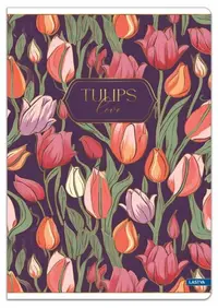 Caiet Lastva Tulips - A5, 52 foi, linii largi, sortiment