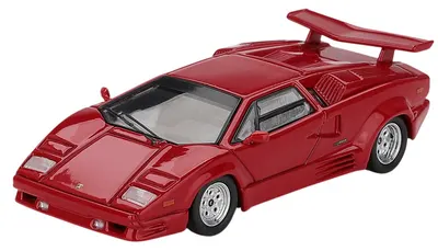 Model de colecție Mini GT Modern: Automobile - Lamborghini Countach 25th Anniversary Red, 1988 (LHD)