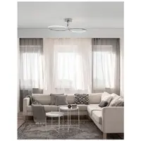 Plafoniera FUNGO Crom Aluminiu & Acrylic LED 47 Wat 230 Volt 2630Lm 3000K IP20