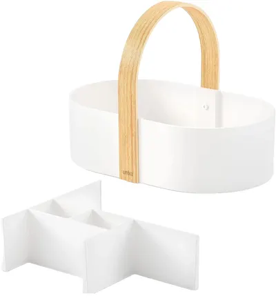 Organizator Umbra - Bellwood Caddy, 30 x 20 x 23 cm, alb-natural