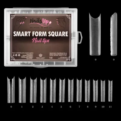 Tipsuri Reutilizabile NAILSUP Smart Form Square, 120 buc