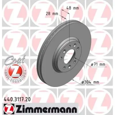 Disc frana ZIMMERMANN 440.3117.20