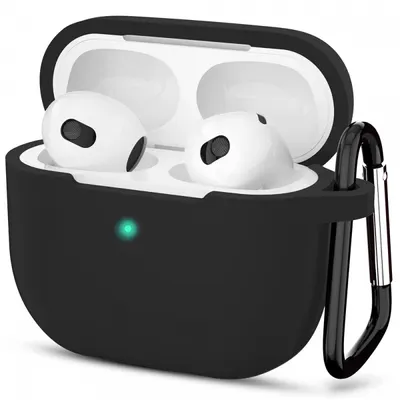 Husa Techsuit Silicone pentru Apple AirPods 3, Neagra