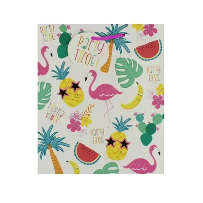 Pungă de cadou hârtie L Tropical Icons
