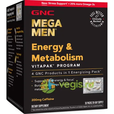 Complex de Multivitamine pentru Barbati pentru Energie si Metabolism 30 pachetele