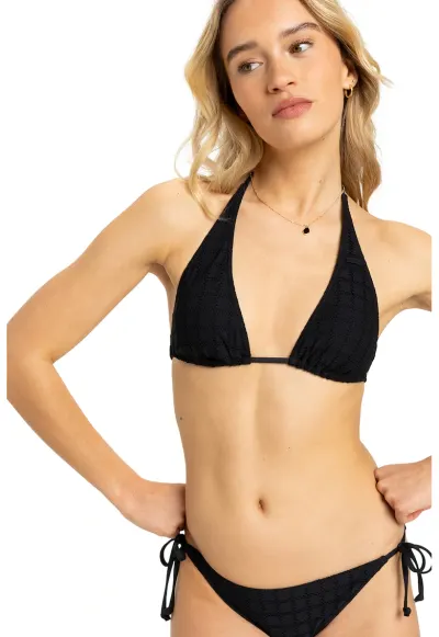 Sutien de baie cu cupe triunghiulare - Negru