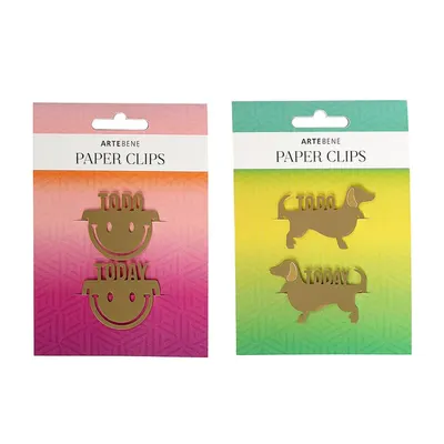 Set 2 semne de carte metalice cu clips ARTEBENE