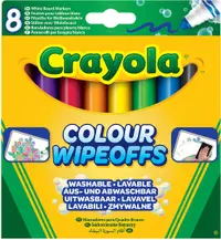 Markere pentru tablă albă Crayola Wipeoffs - 8 culori