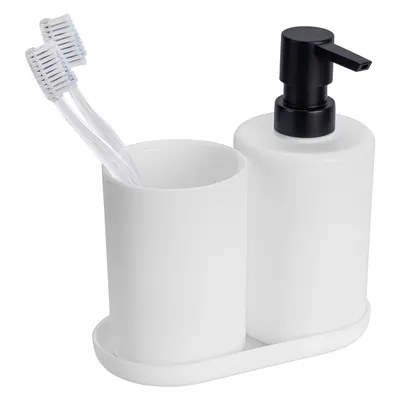 Set de accesorii de baie alb din plastic Fano – Allstar