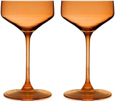Set de 2 pahare de cocktail coupe Viski - Nouveau, 192 ml, chihlimbar