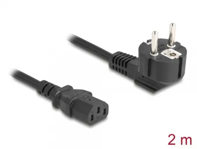 Cablu de alimentare PC Schuko la IEC C13 2m, Delock 81567