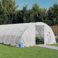 Gossi sera cu cadru din otel, alb, 24 m2, 6x4x2 m