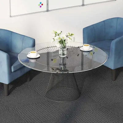 vidaXL Placă de carpetă Gri Mediu 50 x 50 cm 4 buc. PP și bitum