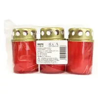 Candela cu Capac Bispol, 12 Ore, 3 Bucati