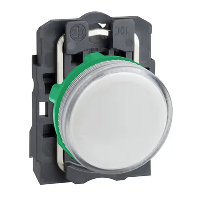 Lampa Pilot Rotunda Ø 22 - Ip65 - Alba - Baza Ba 9S - 250 V - Papuci