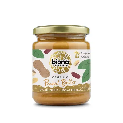 Crema de arahide crunchy bio 250g Biona