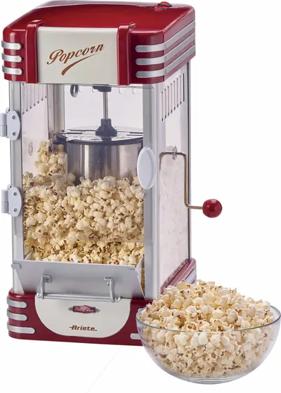 Mașină de făcut popcorn Ariete – XXL Party Time 2953, 310 W, 2,4 l, roșie