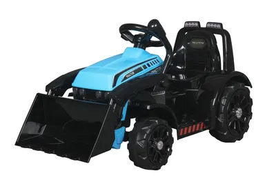 Buldozer electric pentru copii 6V cupa mobila, lumini si sunete, frana automata 87x42x44 cm Blue