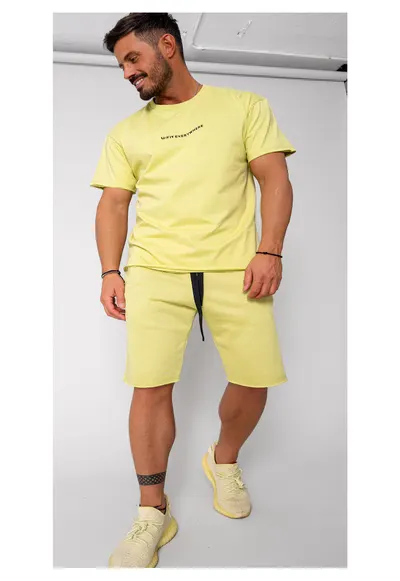 Set Axis tricou si pantalon scurt Lime Green 15874 - Verde neon
