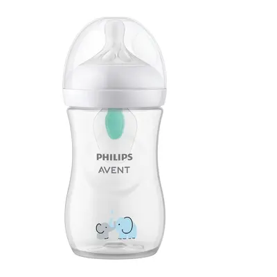 Biberon Avent Natural Response Airfree 3.0, 260 ml, elefantei, o luna+