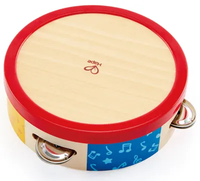 Instrument muzical pentru copii Hape - Tamburina, din lemn