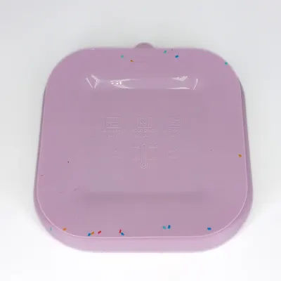 Farfurie patrata din silicon compartimentata Coccorito Lila