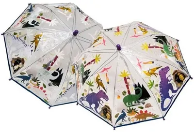 Umbrelă magică Floss and Rock - Dino, transparent
