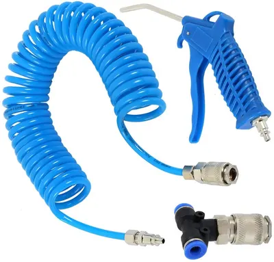 Set pistol de suflat aer furtun spirala de 5 m T de conectare camion