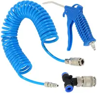 Set pistol de suflat aer furtun spirala de 5 m T de conectare camion