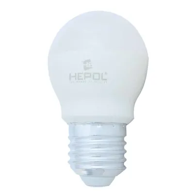 Bec LED HEPOL, forma sferic, E27, 8W, 25000 ore, 3000K