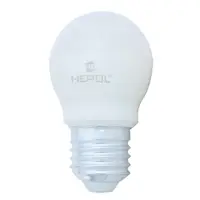 Bec LED HEPOL, forma sferic, E27, 8W, 25000 ore, 3000K