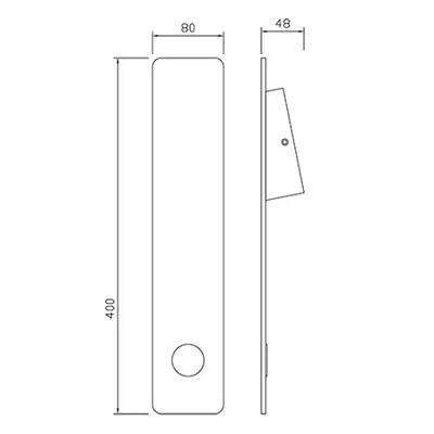 Corp de iluminat LED, DE PERETE, cu lumina indirecta, 5W, corp alb, lumina calda