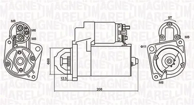 Electromotor (12v, 1,1kw) Fiat Brava, Bravo I, Doblo, Doblo Cargo, Marea, Multipla, Palio, Stilo; Lancia Lybra 1.6 1.6cng Dupa 1996