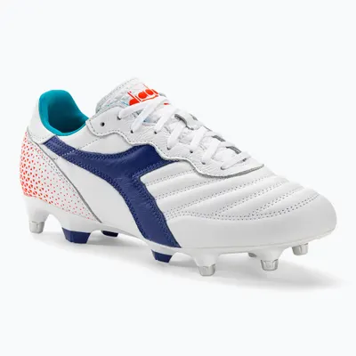 Ghete de fotbal bărbați Diadora Brasil GR LT+ MPH alb/bleumarin