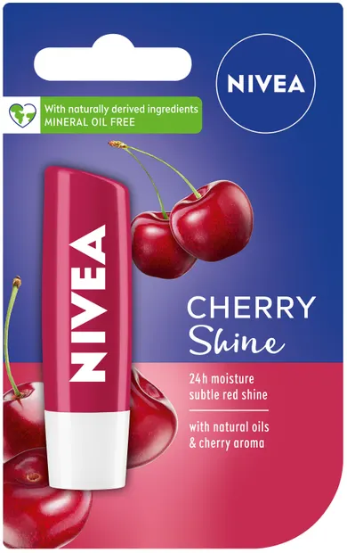 Nivea Balsam de buze Cherry Shine, 4.8 g