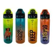 Recipient scolar Noki T-0100, 550ml, pentru lichide, diverse culori fluorescente, push cu siguranta si capac protectie