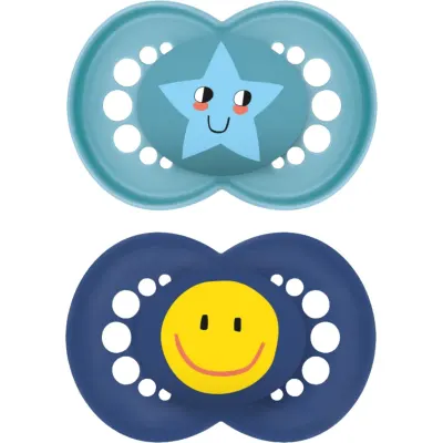 MAM Original 6+ months suzetă Turquoise/ Dark Blue 2 buc