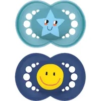 MAM Original 6+ months suzetă Turquoise/ Dark Blue 2 buc