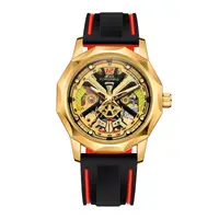Ceas Bărbați Forsining 8284 Negru-Auriu Mecanic - Design Luxury, Funcții Multiple, Rezistent la Apă 3ATM