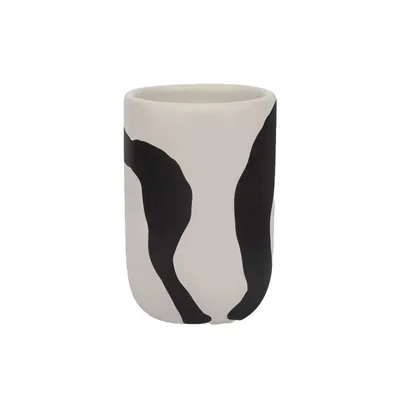 Suport pentru periuța de dinți negru-alb din ceramică Icon – Mette Ditmer Denmark