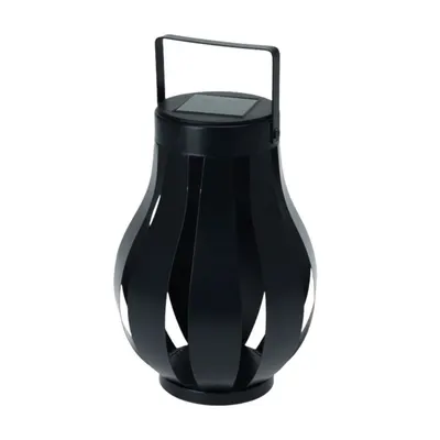 Lampă solară pentru grădină, cu LED,15x20 cm, metalică, culoare negru