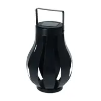 Lampă solară pentru grădină, cu LED,15x20 cm, metalică, culoare negru