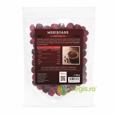 Merisoare Liofilizate fara Zahar Adaugat 50g