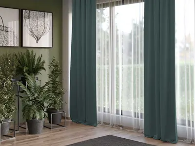 Set 2 draperii Turcoaz