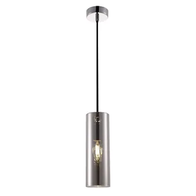 Corp de iluminat susendat Gioia - H(min) 1000mm, H(max) 1780mm, ⌀ 80mm , Chrome, 1 X E14 (40W), Metal, Glass, IP20, 0.6kg