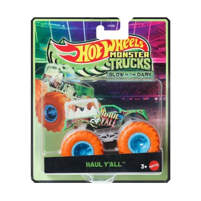 Masina Hot Wheels, Monster Truck, Glow In The Dark, Haul Y All, JFX21