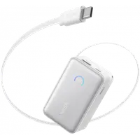 Baterie Externa Anker Nano, 10000mAh, 45W, QC + PD, 1 x USB-A - 1 x USB-C, Alba A1638H21