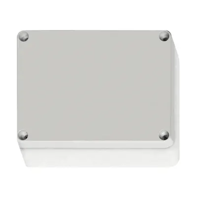Cutie din ABS cu capac gri si balamale, 187x122x90mm