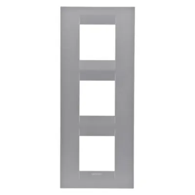Placa ornament CProiector HORUS GEO International - IN PAINTED TECHNOPOLYMER - 2+2+2 modul VERTICAL - TITANIUM - CProiector HORUS